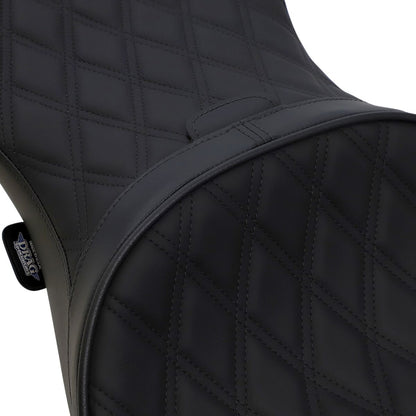 DRAG SPECIALTIES SEATS SEAT LOW PROFILE TOURING WITH DRIVER BACKREST PROVISION 0801-1008