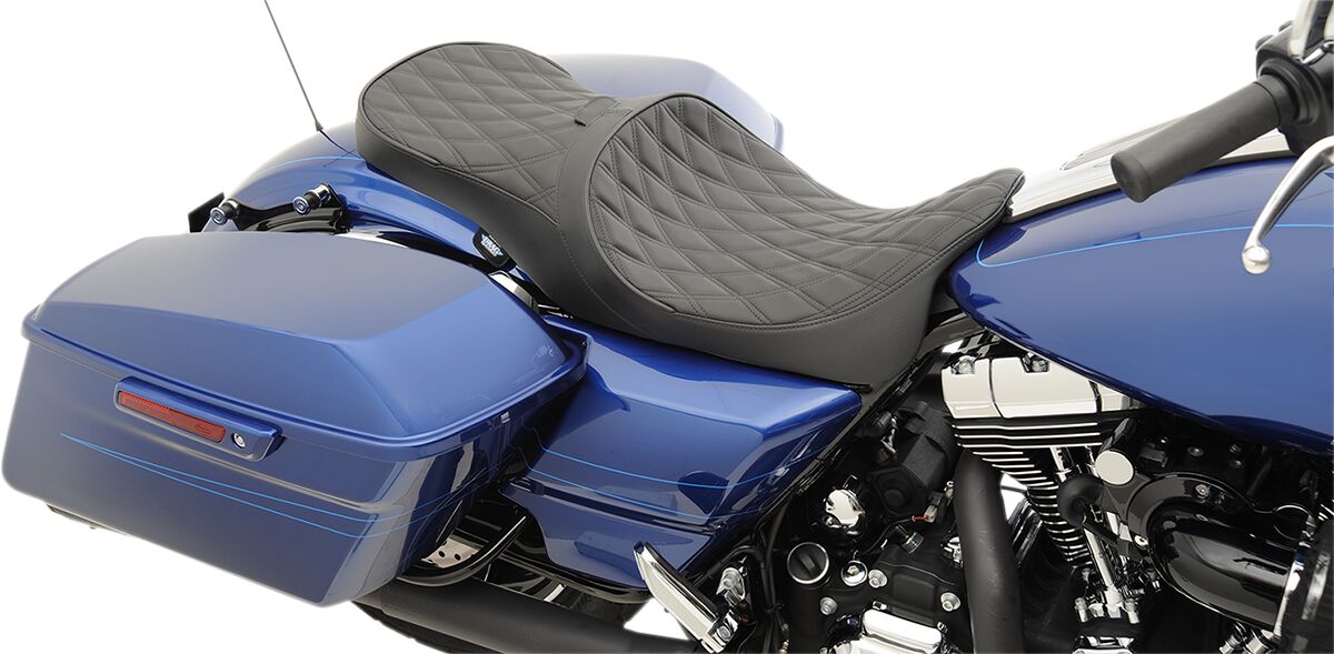 DRAG SPECIALTIES SEATS SEAT LOW PROFILE TOURING WITH DRIVER BACKREST PROVISION 0801-1008