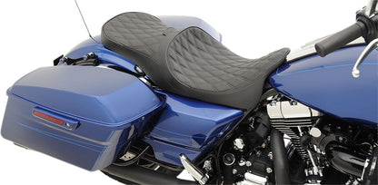 DRAG SPECIALTIES SEATS SEAT LOW PROFILE TOURING WITH DRIVER BACKREST PROVISION 0801-1008