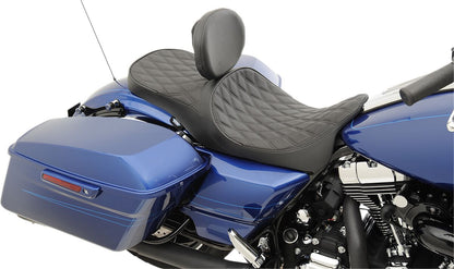 DRAG SPECIALTIES SEATS SEAT LOW PROFILE TOURING WITH DRIVER BACKREST PROVISION 0801-1008
