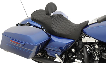 DRAG SPECIALTIES SEATS SEAT LOW PROFILE TOURING WITH DRIVER BACKREST PROVISION 0801-1008