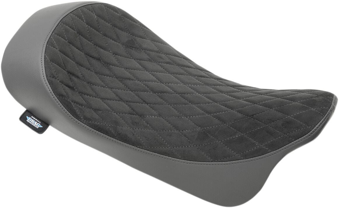 DRAG SPECIALTIES SEATS SEAT SOLO FORWARD SUEDE DIAMOND STYLE BLACK 0801-1039