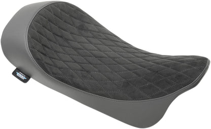 DRAG SPECIALTIES SEATS SEAT SOLO FORWARD SUEDE DIAMOND STYLE BLACK 0801-1039