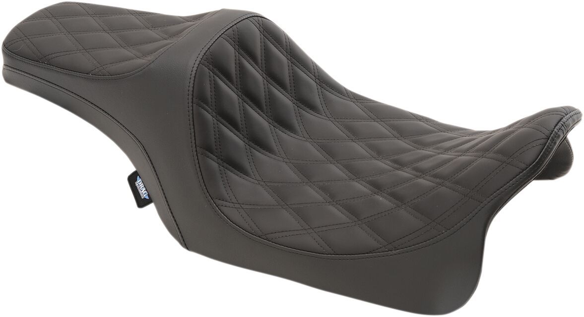 DRAG SPECIALTIES SEATS SEAT PREDATOR III DOUBLE DIAMOND BLACK/BLACK 0801-1114
