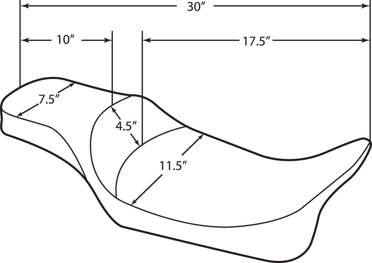 DRAG SPECIALTIES SEATS SEAT PREDATOR EXTENDED REACH 0801-1127