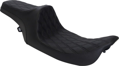 DRAG SPECIALTIES SEATS SEATS PREDATOR III DOUBLE DIAMOND VINYL BLACK/BLACK 0801-1129