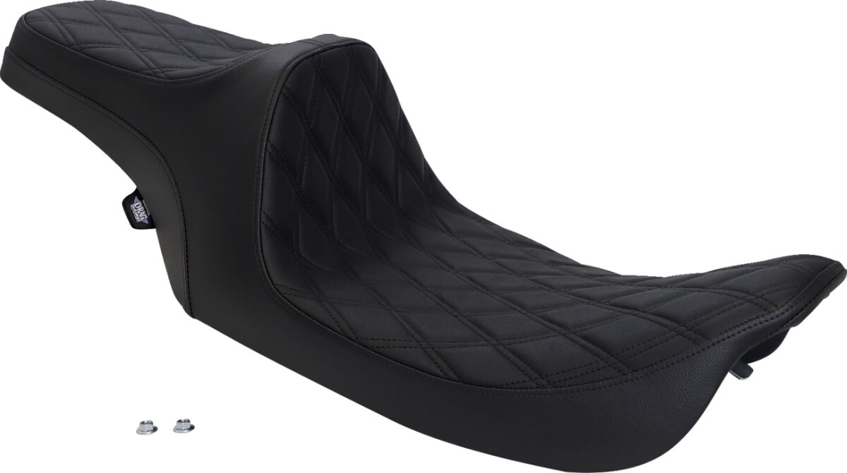 DRAG SPECIALTIES SEATS SEATS PREDATOR III DOUBLE DIAMOND VINYL BLACK/BLACK 0801-1129