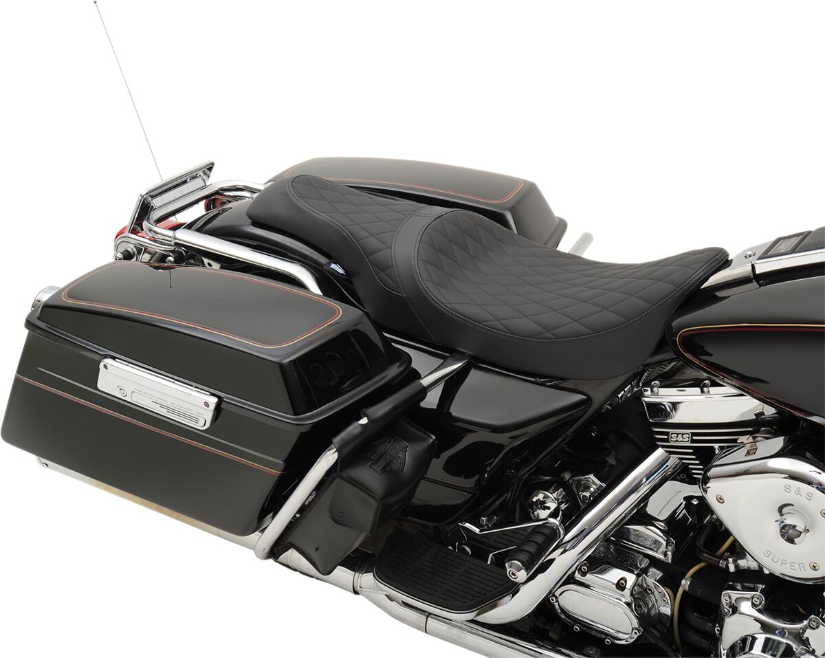 DRAG SPECIALTIES SEATS SEAT CABALLERO DIAMOND STITCHED BLACK 0801-1133