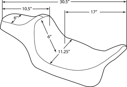 DRAG SPECIALTIES SEATS SEAT PREDATOR III EXTENDED REA 0801-1260