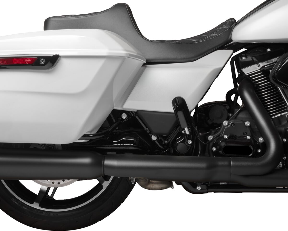 DRAG SPECIALTIES SEATS Seat Predator 3 Double Diamond Silver Vinyl Touring 4686C