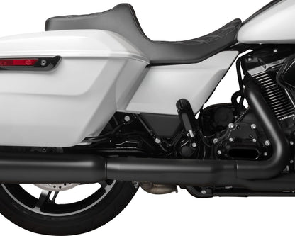 DRAG SPECIALTIES SEATS Seat Predator 3 Double Diamond Silver Vinyl Touring 4686C