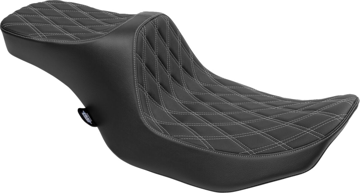 DRAG SPECIALTIES SEATS Predator II Seat - Double Diamond - Silver Stitching - FLT/FLH '23-'24 4690C