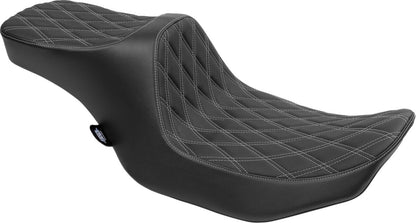 DRAG SPECIALTIES SEATS Predator II Seat - Double Diamond - Silver Stitching - FLT/FLH '23-'24 4690C