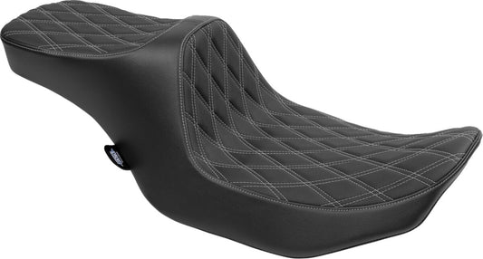 DRAG SPECIALTIES SEATS Predator II Seat - Double Diamond - Silver Stitching - FLT/FLH '23-'24 4690C