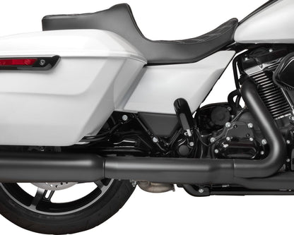 DRAG SPECIALTIES SEATS Predator II Seat - Double Diamond - Silver Stitching - FLT/FLH '23-'24 4690C