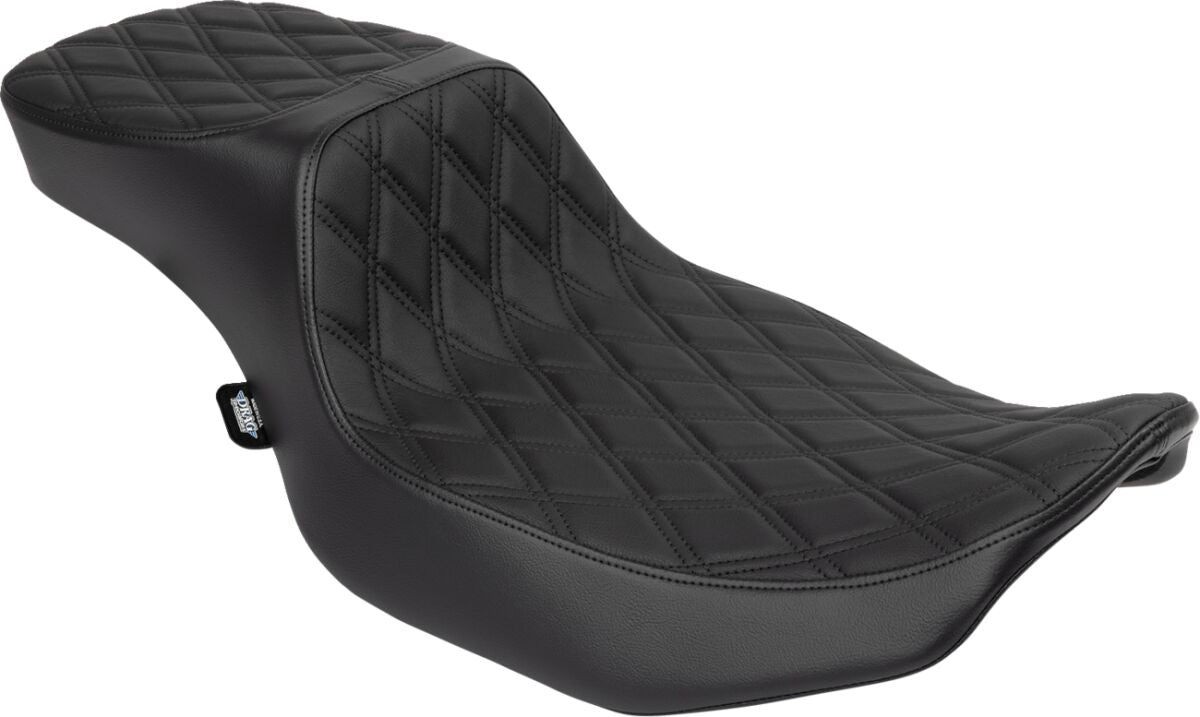 DRAG SPECIALTIES SEATS Seat Predator 2up Performance DD Blk Vinyl Extended Reach 4691B