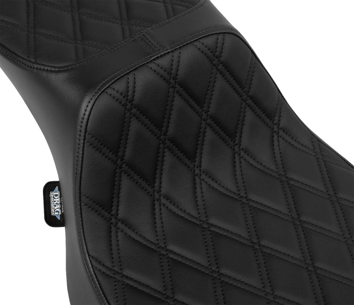DRAG SPECIALTIES SEATS Seat Predator 2up Performance DD Blk Vinyl Extended Reach 4691B