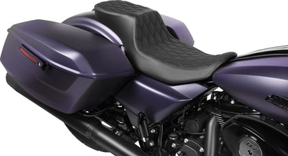 DRAG SPECIALTIES SEATS Seat Predator 2up Performance DD Blk Vinyl Extended Reach 4691B
