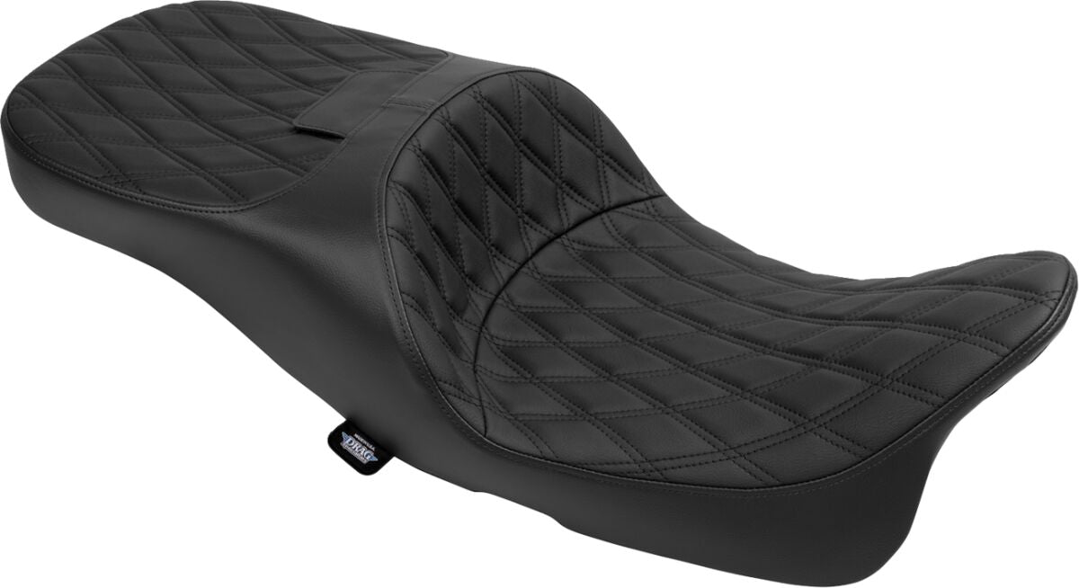 DRAG SPECIALTIES SEATS Seat Freedom Extended Reach DD Stitch Black Vinyl Touring 4696B