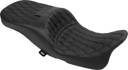DRAG SPECIALTIES SEATS Seat Freedom Extended Reach DD Stitch Black Vinyl Touring 4696B
