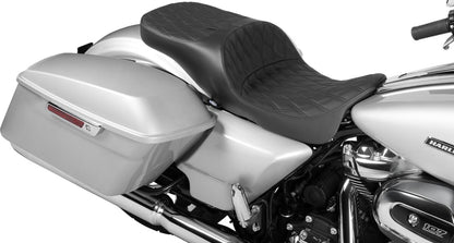 DRAG SPECIALTIES SEATS Seat Freedom Extended Reach DD Stitch Black Vinyl Touring 4696B