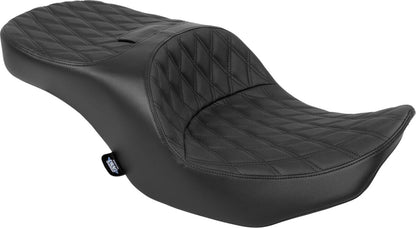 DRAG SPECIALTIES SEATS Seat Freedom Tour 2-up Black Vinyl DD Black Stitch Touring 4711B