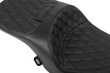 DRAG SPECIALTIES SEATS Seat Freedom Tour 2-up Black Vinyl DD Black Stitch Touring 4711B