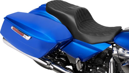 DRAG SPECIALTIES SEATS Seat Freedom Tour 2-up Black Vinyl DD Black Stitch Touring 4711B