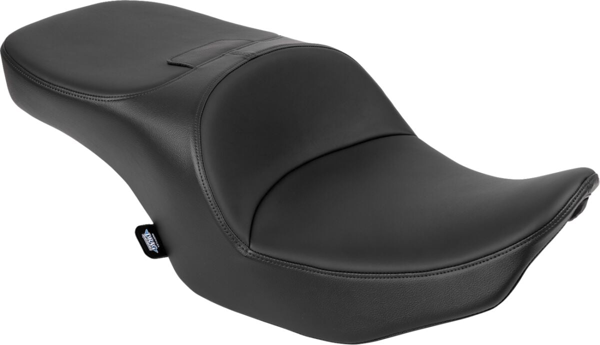 DRAG SPECIALTIES SEATS Seat Freedom Tour 2-up Smth Blk Vnyl w/Solar LeatherTouring 4711E
