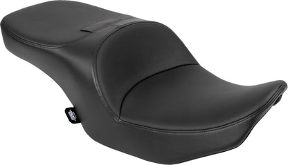 DRAG SPECIALTIES SEATS Seat Freedom Tour 2-up Smth Blk Vnyl w/Solar LeatherTouring 4711E