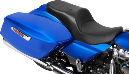 DRAG SPECIALTIES SEATS Seat Freedom Tour 2-up Smth Blk Vnyl w/Solar LeatherTouring 4711E