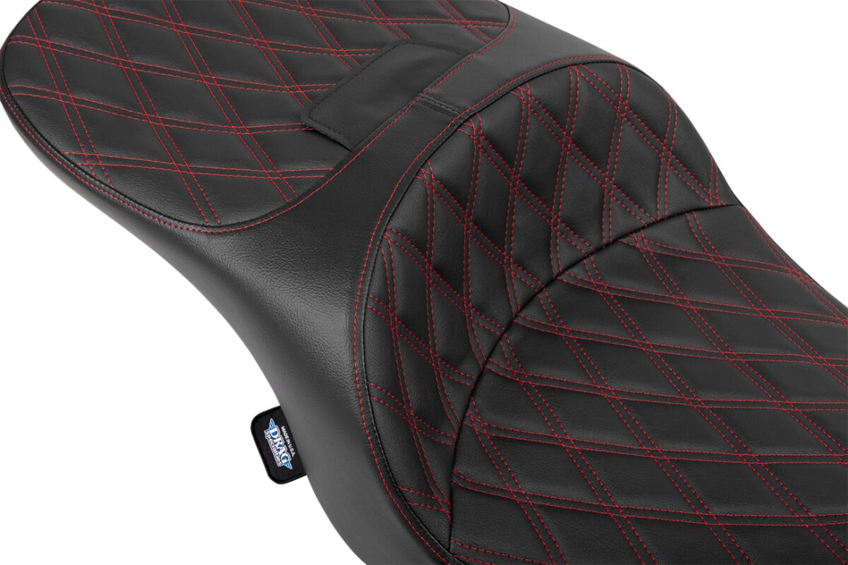 DRAG SPECIALTIES SEATS Seat Freedom 2up FWD Position DD Red Vinyl Touring 2023-25 4715D