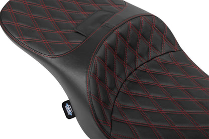 DRAG SPECIALTIES SEATS Seat Freedom 2up FWD Position DD Red Vinyl Touring 2023-25 4715D