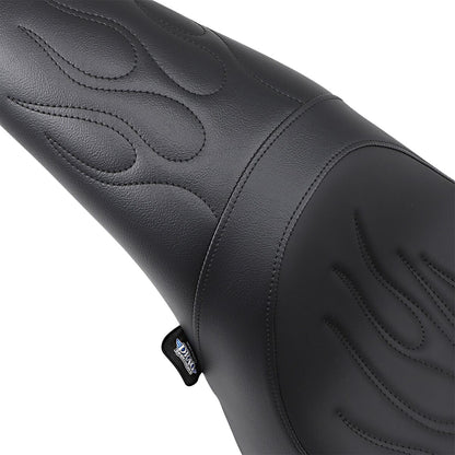 DRAG SPECIALTIES SEATS SEAT PREDATOR REAR FULL LENGTH VINYL BLACK 0802-0393