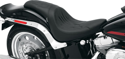 DRAG SPECIALTIES SEATS SEAT PREDATOR REAR FULL LENGTH VINYL BLACK 0802-0393