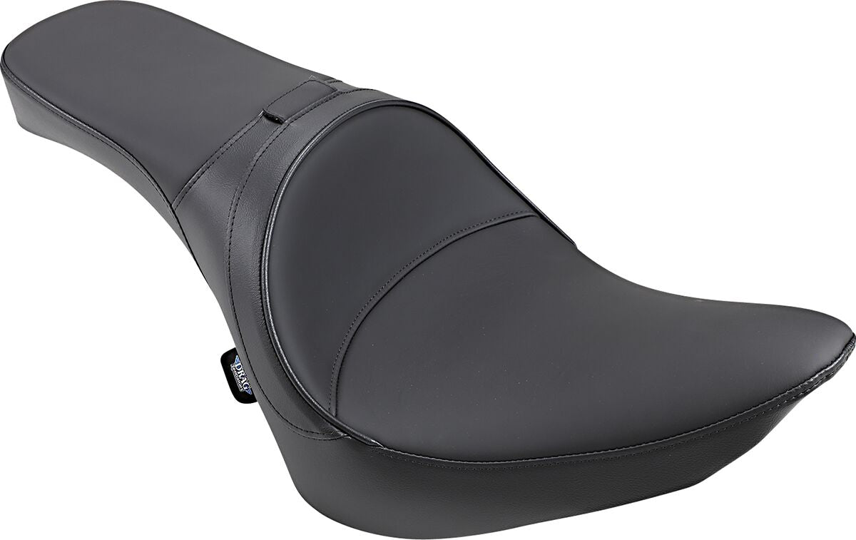 DRAG SPECIALTIES SEATS SEAT WITH DRIVER BACKREST RECEPTACLE VINYL BLACK 0802-0729