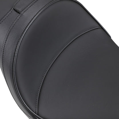 DRAG SPECIALTIES SEATS SEAT WITH DRIVER BACKREST RECEPTACLE VINYL BLACK 0802-0729