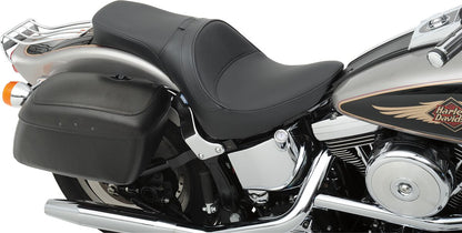DRAG SPECIALTIES SEATS SEAT WITH DRIVER BACKREST RECEPTACLE VINYL BLACK 0802-0729