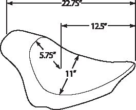 DRAG SPECIALTIES SEATS SEAT STANDARD FRONT SMOOTH VINYL BLACK 0802-0804