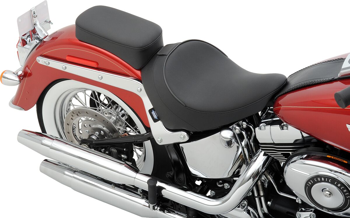DRAG SPECIALTIES SEATS SEAT STANDARD FRONT WITH DRIVER BACKREST RECEPTACLE VINYL BLACK 0802-0806