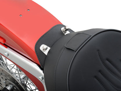 DRAG SPECIALTIES SEATS SEAT STANDARD FRONT WITH DRIVER BACKREST RECEPTACLE VINYL BLACK 0802-0806