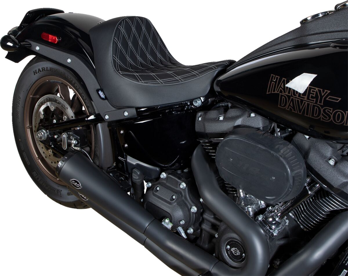 DRAG SPECIALTIES SEATS SEAT SOLO DOUBLE DIAMOND SILVE 0802-1514