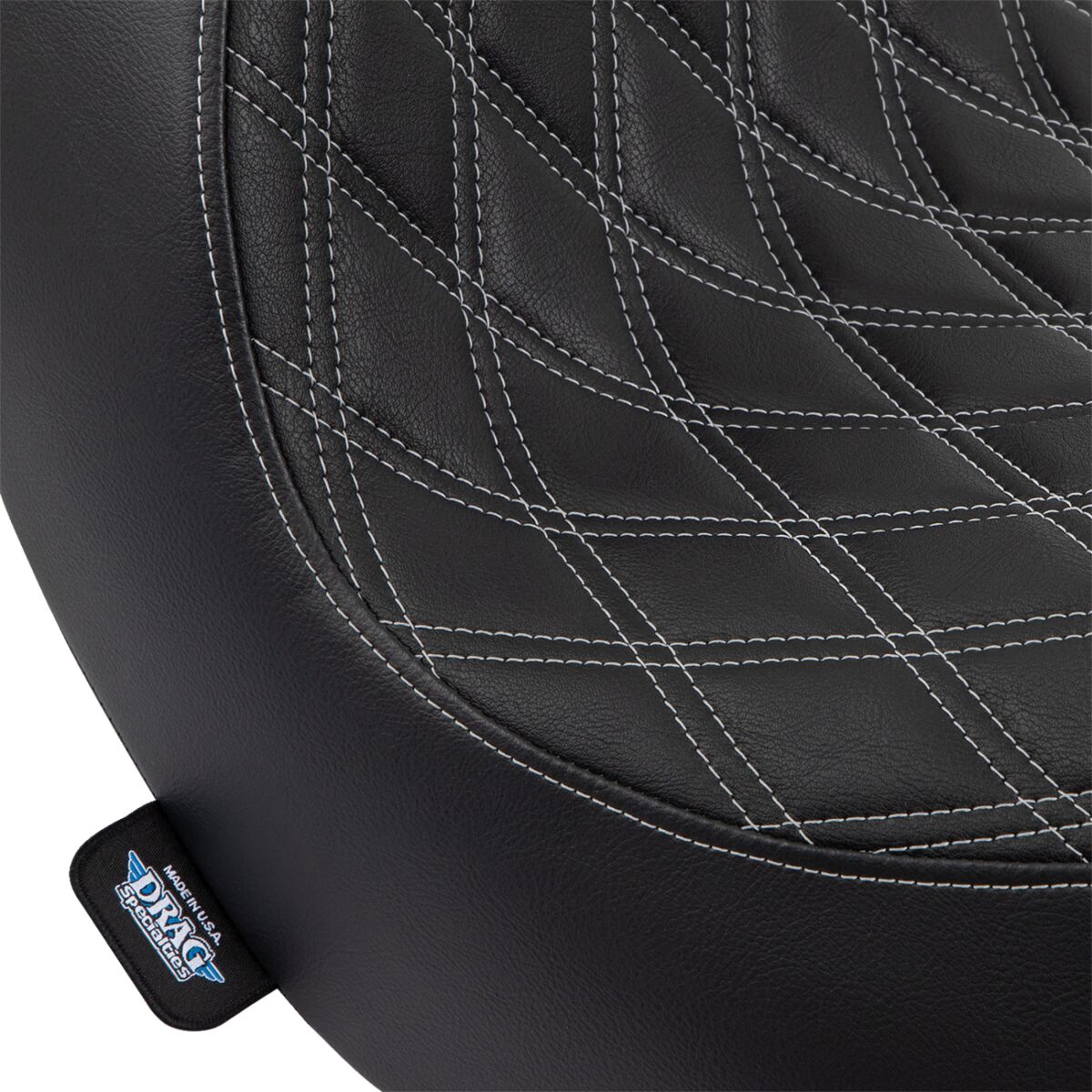DRAG SPECIALTIES SEATS SEAT SOLO DOUBLE DIAMOND SILVE 0802-1514