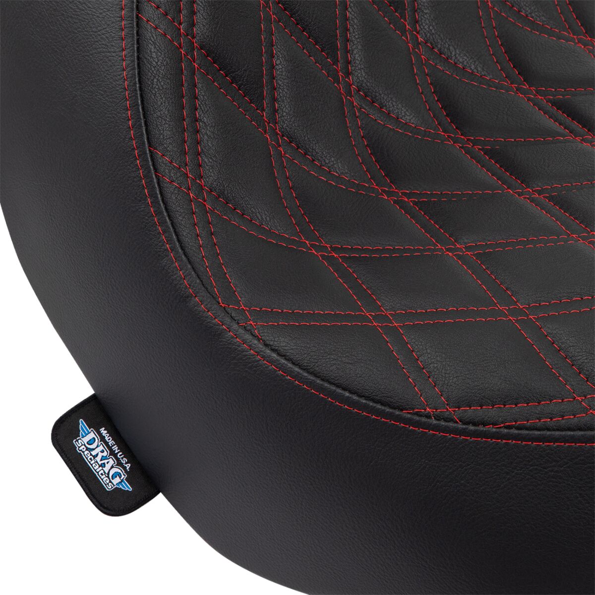 DRAG SPECIALTIES SEATS SEAT SOLO DOUBLE DIAMOND RED 0802-1515