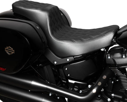 DRAG SPECIALTIES SEATS Predator 2-Up Seat - Double Diamond - Black Stitching - FL/FX 4688B