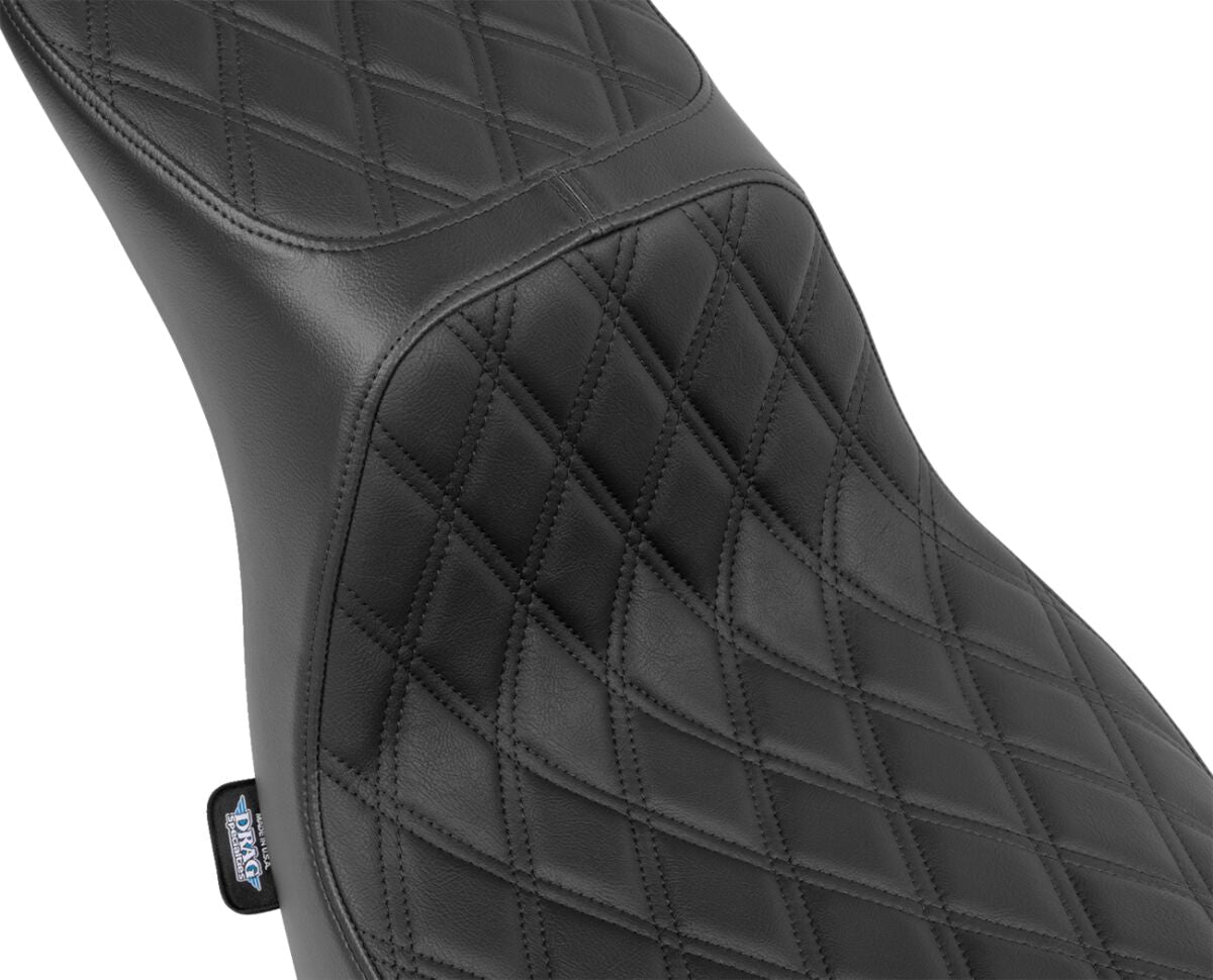 DRAG SPECIALTIES SEATS Predator 2-Up Seat - Double Diamond - Black Stitching - FL/FX 4688B