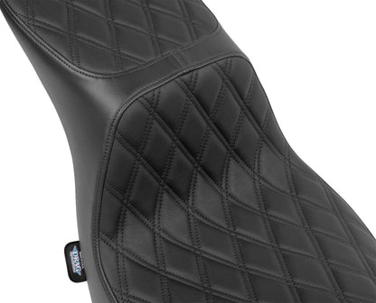 DRAG SPECIALTIES SEATS Predator 2-Up Seat - Double Diamond - Black Stitching - FL/FX 4688B