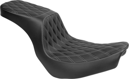 DRAG SPECIALTIES SEATS Predator 2-Up Seat - Double Diamond - Silver Stitching - FL/FX 4688C
