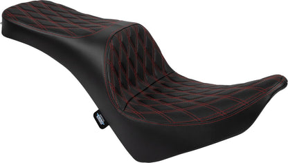 DRAG SPECIALTIES SEATS Freedom Seat - Vinyl - Double Diamond Red Stitch 4719D