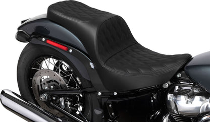 DRAG SPECIALTIES SEATS Freedom Seat - Solar Leather - Double Diamond Black Stitch 4719F